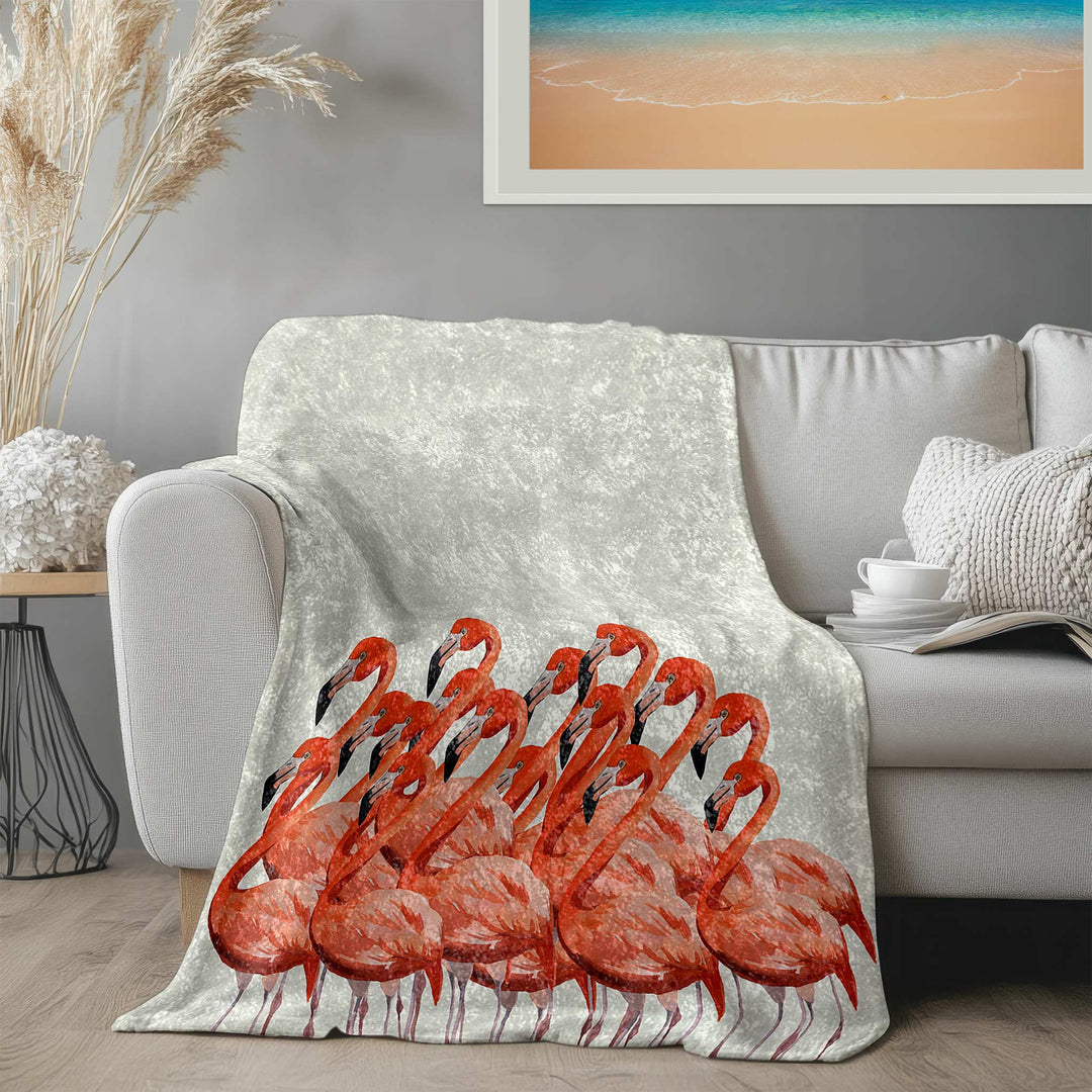 Flamingo Velvet Blanket - bzbuzzbee