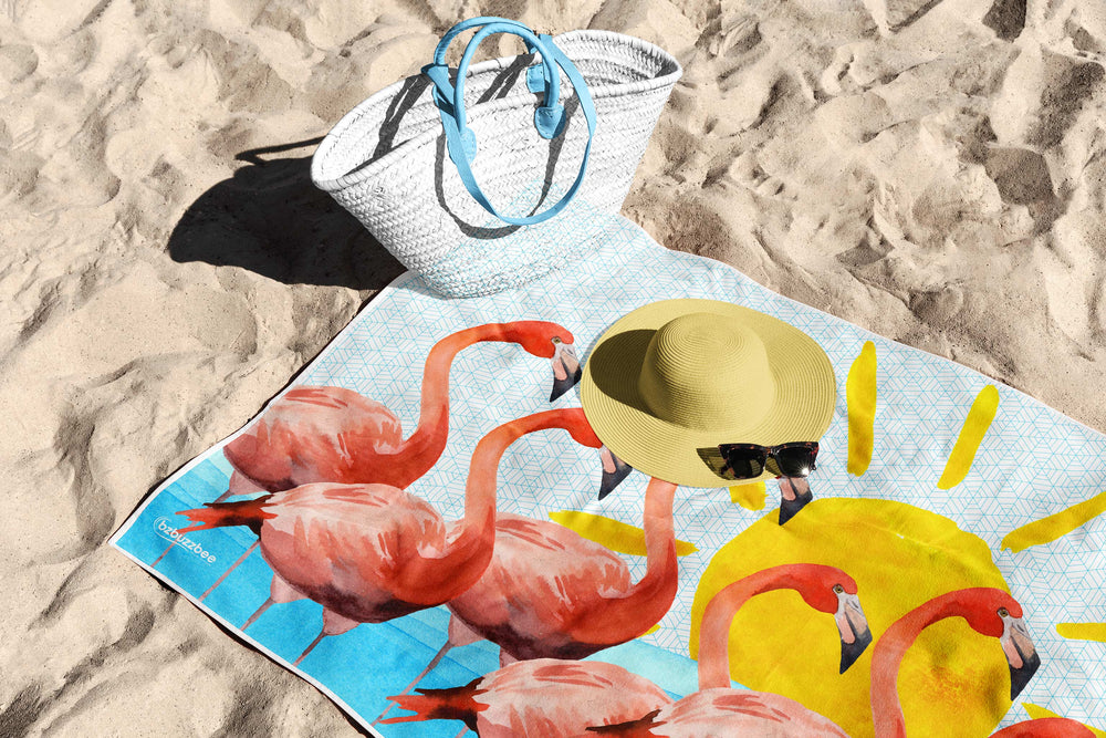 Flamingo Flock & Sun Towel - bzbuzzbee