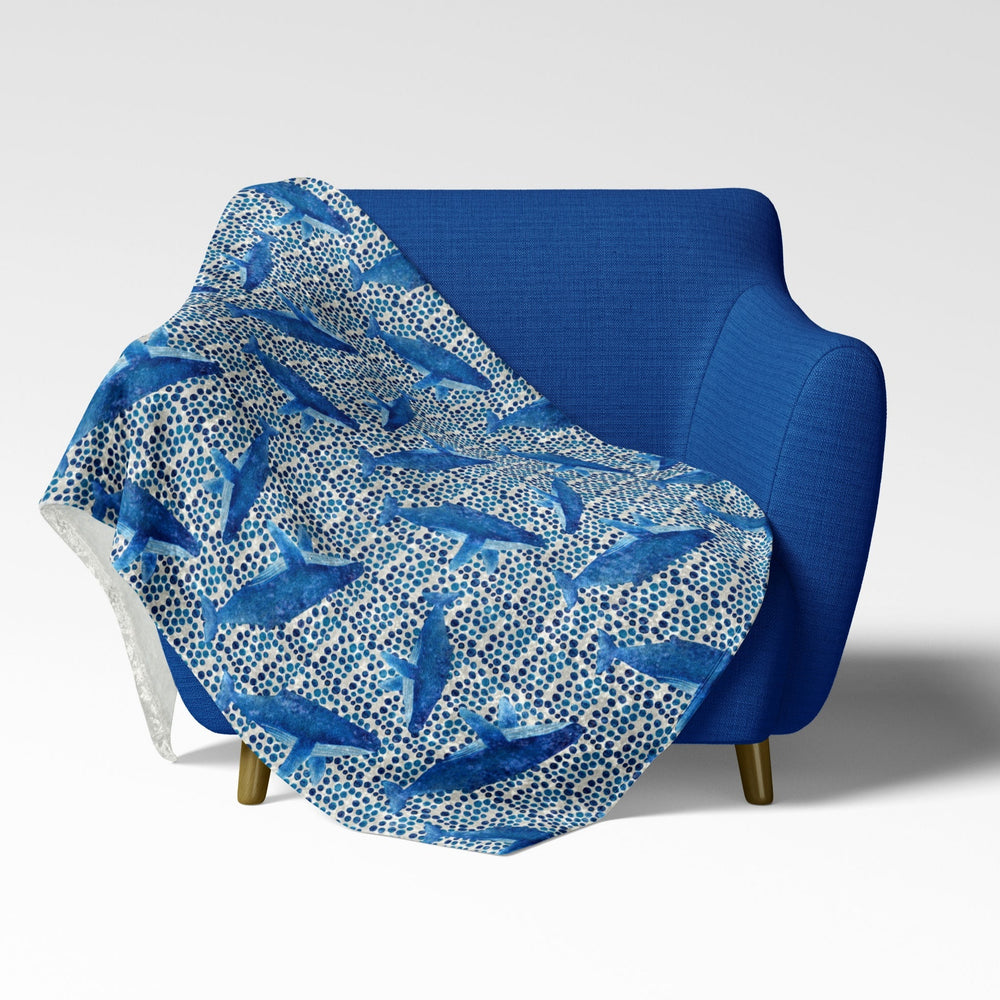 Ocean Whale Velvet Blanket - bzbuzzbee