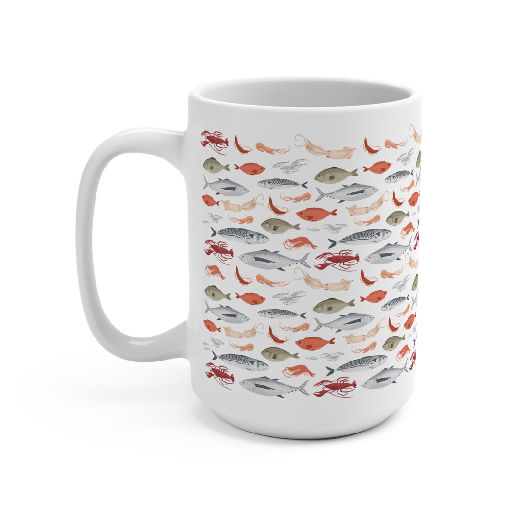 Seafood Pattern Mug - bzbuzzbee