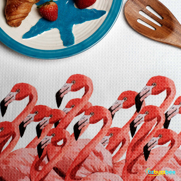 Flamingo Microfiber Tea Towel - bzbuzzbee