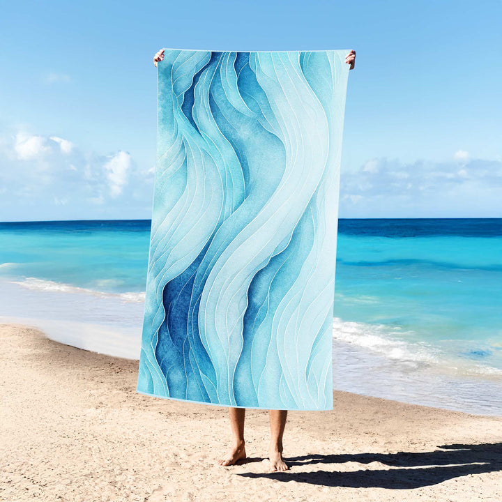 Ocean Waves Beach Towel - bzbuzzbee