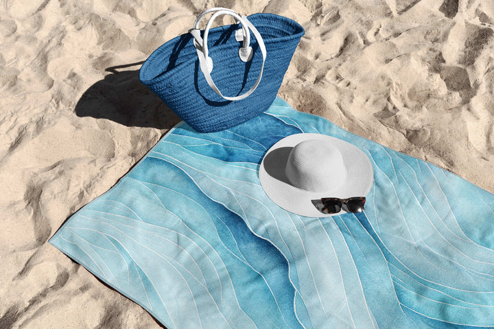 Ocean Waves Beach Towel - bzbuzzbee