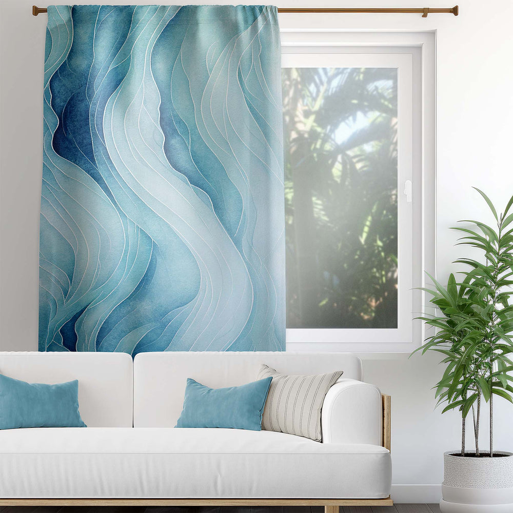 Blue Wave Coastal Blackout Curtains - bzbuzzbee