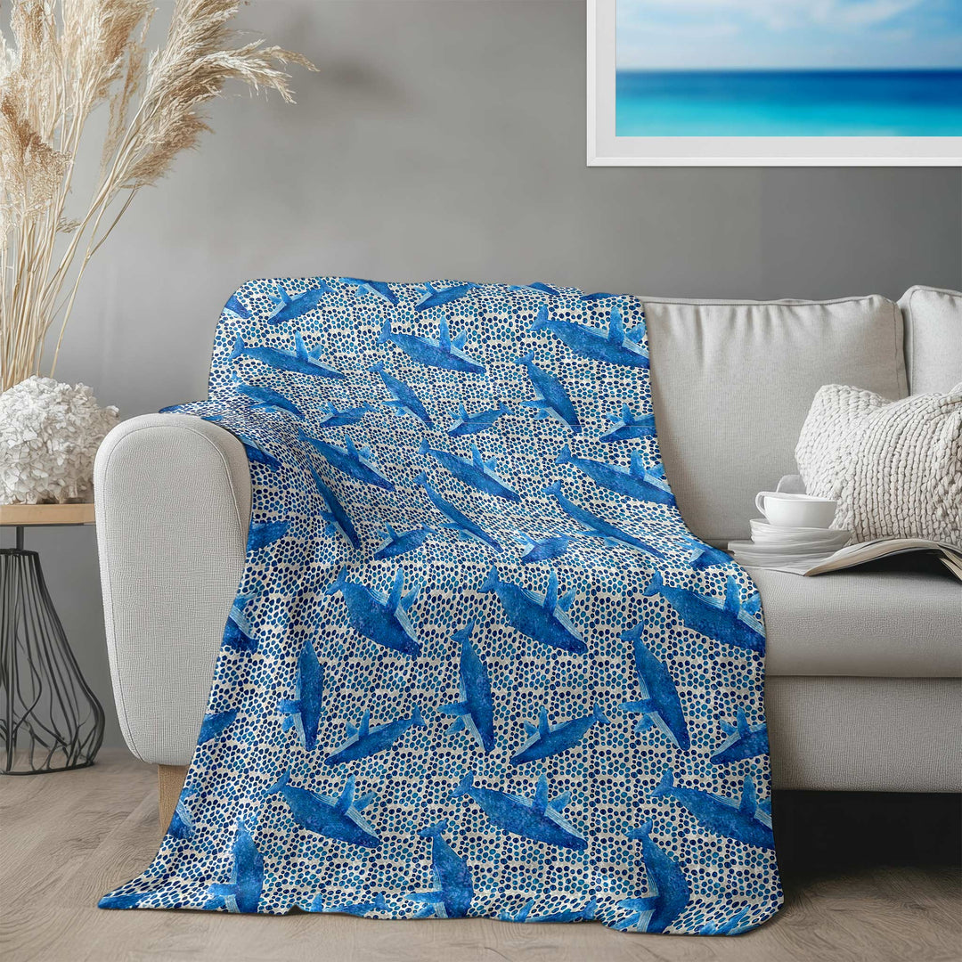 Ocean Whale Velvet Blanket - bzbuzzbee