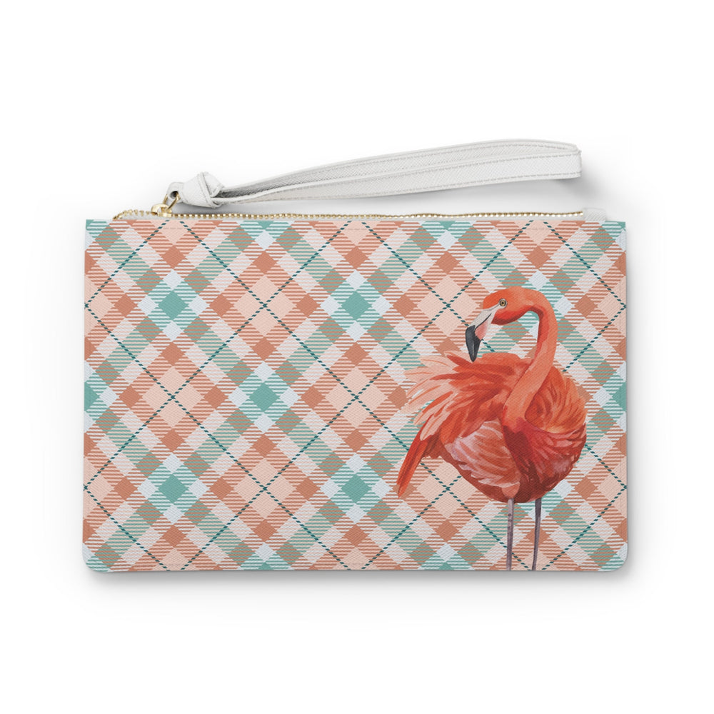Plaid Flamingo Clutch Bag - bzbuzzbee